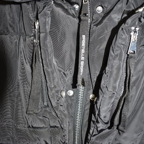 $200 Bagatelle Sport Hood Layered Puffer PARKA coat Water RESISTANT BLACK XL - Picture 8 of 10